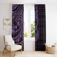 Purple Couple Dolphins Maori Polynesian Style Window Curtain LT9 - Polynesian Pride