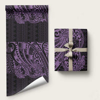 Purple Couple Dolphins Maori Polynesian Style Wrapping Paper - Polynesian Pride