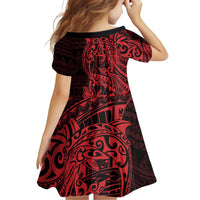 Red Couple Dolphins Maori Polynesian Style Family Matching Puletasi and Hawaiian Shirt LT9 - Polynesian Pride