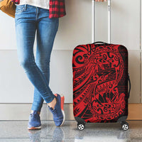 Red Couple Dolphins Maori Polynesian Style Luggage Cover LT9 - Polynesian Pride