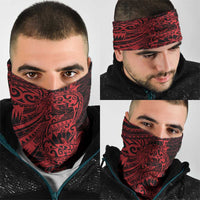 Red Couple Dolphins Maori Polynesian Style Neck Gaiter - Polynesian Pride