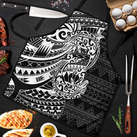 White Couple Dolphins Maori Polynesian Style Apron - Polynesian Pride