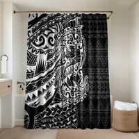 White Couple Dolphins Maori Polynesian Style Bathroom Set - Polynesian Pride