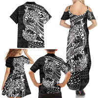 White Couple Dolphins Maori Polynesian Style Family Matching Summer Maxi Dress and Hawaiian Shirt LT9 - Polynesian Pride
