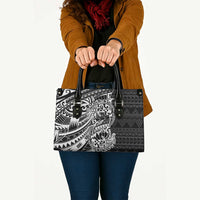 White Couple Dolphins Maori Polynesian Style Leather Bag - Polynesian Pride