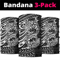 White Couple Dolphins Maori Polynesian Style Neck Gaiter - Polynesian Pride