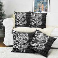 White Couple Dolphins Maori Polynesian Style Pillow Cover - Polynesian Pride