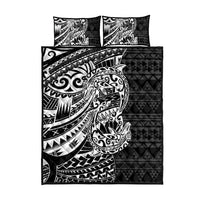 White Couple Dolphins Maori Polynesian Style Quilt Bed Set