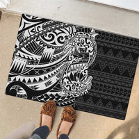 White Couple Dolphins Maori Polynesian Style Rubber Doormat LT9 - Polynesian Pride