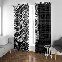 White Couple Dolphins Maori Polynesian Style Window Curtain LT9 With Grommets White - Polynesian Pride