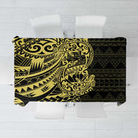 Yellow Couple Dolphins Maori Polynesian Style Tablecloth LT9 Yellow - Polynesian Pride