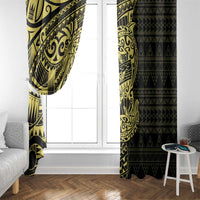 Yellow Couple Dolphins Maori Polynesian Style Window Curtain LT9 - Polynesian Pride
