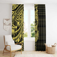 Yellow Couple Dolphins Maori Polynesian Style Window Curtain LT9 - Polynesian Pride