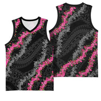 Guam Bougainvillea Lei Basketball Jersey Chamorro Tribal Pattern LT9 - Polynesian Pride