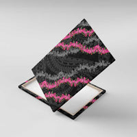 Guam Bougainvillea Lei Canvas Wall Art Chamorro Tribal Pattern