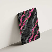 Guam Bougainvillea Lei Canvas Wall Art Chamorro Tribal Pattern