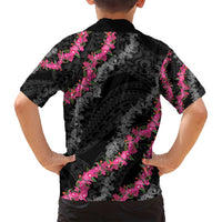 Guam Bougainvillea Lei Family Matching Puletasi and Hawaiian Shirt Chamorro Tribal Pattern LT9 - Polynesian Pride