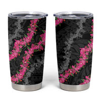 Guam Bougainvillea Lei Tumbler Cup Chamorro Tribal Pattern