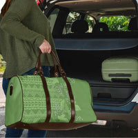 Hawaii Molokai Island Kukui Nut Flowers Travel Bag Tribal Kakau Pattern - Polynesian Pride