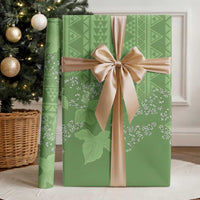 Hawaii Molokai Island Kukui Nut Flowers Wrapping Paper Tribal Kakau Pattern - Polynesian Pride