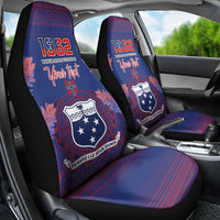 Custom Samoa 1962 Independence Day Custom Car Seat Cover Manuia le Aso Tuto'atasi Ula Nifo Blue Art