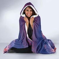 Custom Samoa 1962 Independence Day Custom Hooded Blanket Manuia le Aso Tuto'atasi Ula Nifo Blue Art