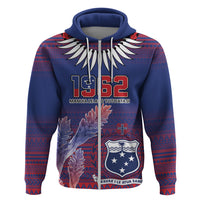 Custom Samoa 1962 Independence Day Custom Zip Hoodie Manuia le Aso Tuto'atasi Ula Nifo Blue Art
