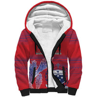 Custom Samoa 1962 Independence Day Custom Sherpa Hoodie Manuia le Aso Tuto'atasi Ula Nifo Red Art LT9 Unisex Red - Polynesian Pride