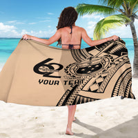Custom Samoa Manuia le 62 Tausaga O le Tuto’atasi Sarong Samoan Tatau Beige Art