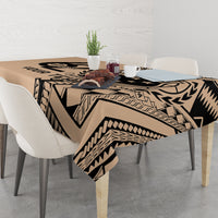 Custom Samoa Manuia le 62 Tausaga O le Tuto’atasi Tablecloth Samoan Tatau Beige Art
