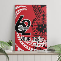 Custom Samoa Manuia le 62 Tausaga O le Tuto’atasi Canvas Wall Art Samoan Tatau Red Art