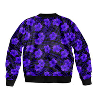 Polynesian Pride Hawaii Style With Hibiscus Bomber Jacket Blue LT9 - Polynesian Pride