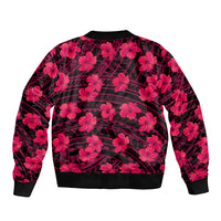 Polynesian Pride Hawaii Style With Hibiscus Bomber Jacket Pink LT9 - Polynesian Pride