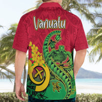 Vanuatu Islands Hawaiian Shirt Polynesian Tattoo and Sea Turtle LT9 - Polynesian Pride