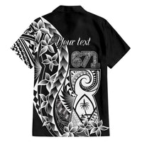 671 Guam Personalised Family Matching Off The Shoulder Long Sleeve Dress and Hawaiian Shirt Latte Stone Tribal LT9 - Polynesian Pride