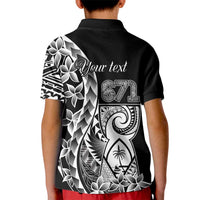 671 Guam Personalised Kid Polo Shirt Latte Stone Tribal
