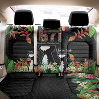 671 Guam Personalised Back Car Seat Cover Latte Stone and Tropical Flowers