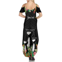 671 Guam Personalised Family Matching Summer Maxi Dress and Hawaiian Shirt Latte Stone and Tropical Flowers