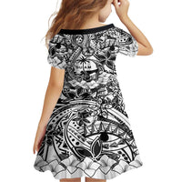 Guam Hafa Adai Guasali Flowers Family Matching Long Sleeve Bodycon Dress and Hawaiian Shirt