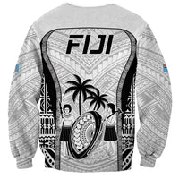 Fiji Rugby Sweatshirt Go Champions World Cup 2023 Tapa Unique White Vibe LT9 - Polynesian Pride