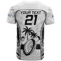 Custom Fiji Rugby T Shirt Go Champions World Cup 2023 Tapa Unique White Vibe LT9 - Polynesian Pride