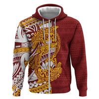 Couple Dolphins Maori Motif Hoodie - Polynesian Pride