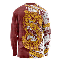 Couple Dolphins Maori Motif Long Sleeve Shirt - Polynesian Pride