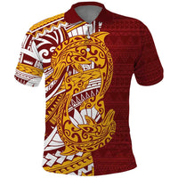 Couple Dolphins Maori Motif Polo Shirt - Polynesian Pride