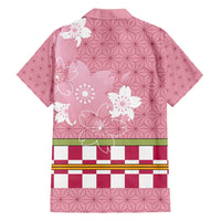 Japanese Asanoha Pattern Family Matching Off Shoulder Short Dress and Hawaiian Shirt Charm Against Evil Spirits - Polynesian Pride
