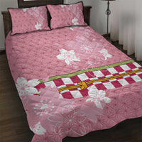 Japanese Asanoha Pattern Quilt Bed Set Charm Against Evil Spirits - Polynesian Pride