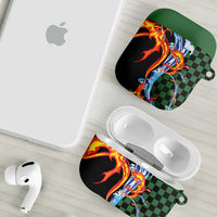 Japanese Asanoha Pattern AirPods Case Sun Flame Slayer Dragon Hinokami Kagura Spirit - Polynesian Pride