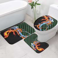 Japanese Asanoha Pattern Bathroom Set Sun Flame Slayer Dragon Hinokami Kagura Spirit - Polynesian Pride