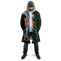 Japanese Asanoha Pattern Cloak Sun Flame Slayer Dragon Hinokami Kagura Spirit - Polynesian Pride