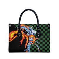 Japanese Asanoha Pattern Leather Bag Sun Flame Slayer Dragon Hinokami Kagura Spirit - Polynesian Pride